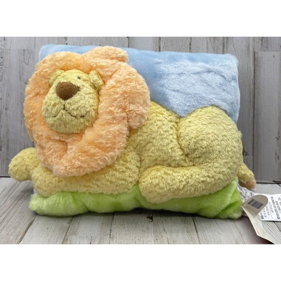 Pillow Pets Other - Vintage Russ Berrie Pillow Pets Stuffed Lion Yellow Blue Baby’s Room Soft New